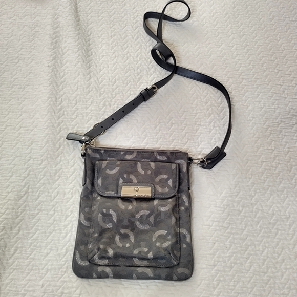Coach Swingpack Monogram Silver Logo Crossbody Bag - Picture 1 of 6